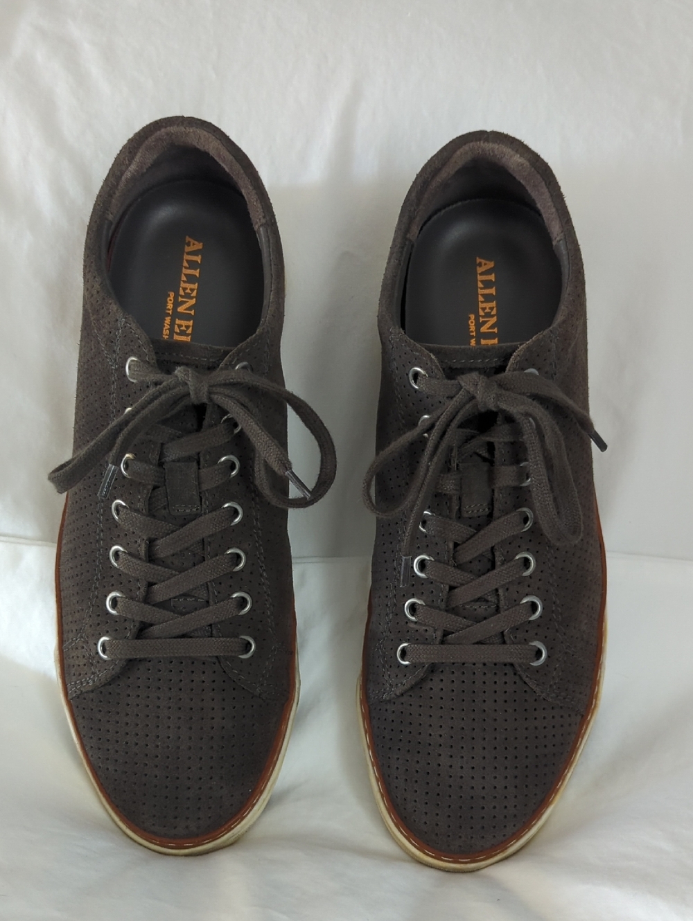 ALLEN EDMONDS Porter City Derby Sneaker Mens 9 D Brown Suede - Picture 1 of 11